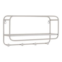 QUVIO Kapstok Lissabon – Staal – Grijs – 45x15x25 cm