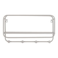 QUVIO Kapstok Lissabon – Staal – Grijs – 45x15x25 cm