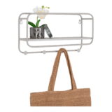 QUVIO Kapstok Lissabon – Staal – Grijs – 45x15x25 cm