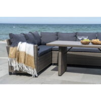 QUVIO Plaid Lisbon – Zwart, Wit en Bruin – 170×130 cm