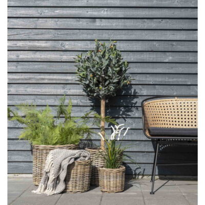 QUVIO Plaid Lisbon – 100% Katoen – Donkergrijs/wit – 130×160 cm