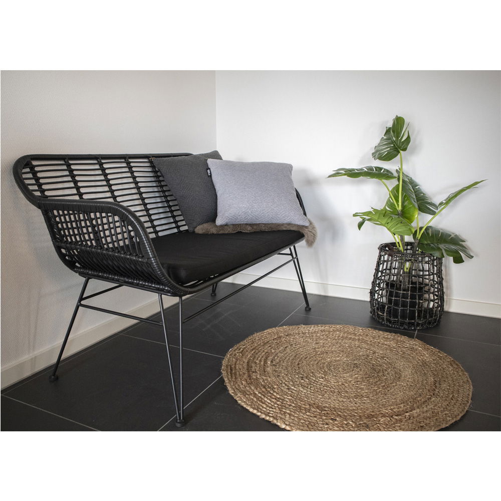 QUVIO Vloerkleed Bombay – Natuurlijke Jute – 90 cm Diameter