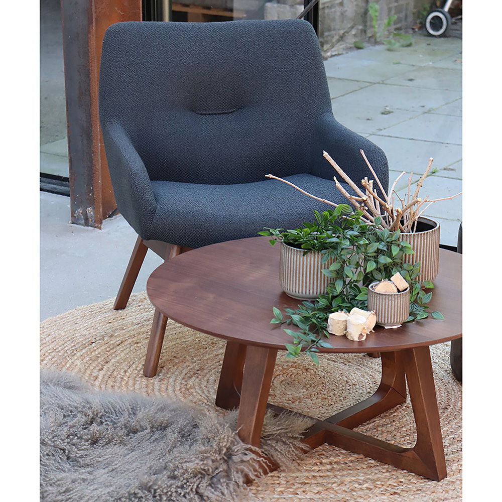 QUVIO Rond vloerkleed -Jute – Ø150 cm -Naturel