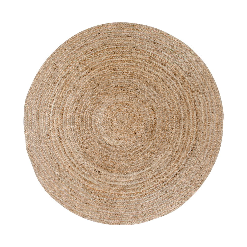 QUVIO Rond vloerkleed -Jute – Ø150 cm -Naturel