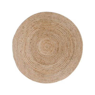 QUVIO Vloerkleed – Jute – Ø 120 cm – Naturel