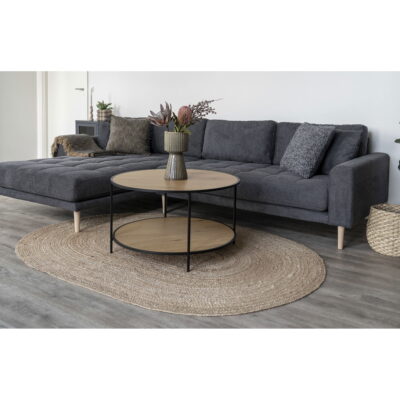 QUVIO Gevlochten Jute Vloerkleed – Naturel – 140×200 cm