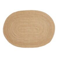 QUVIO Gevlochten Jute Vloerkleed – Naturel – 140×200 cm