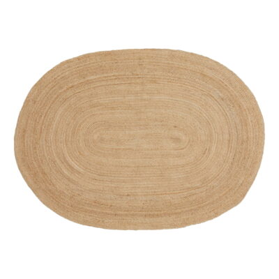 QUVIO Gevlochten Jute Vloerkleed – Naturel – 140×200 cm