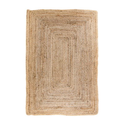 QUVIO Vloerkleed rechthoek – Jute – Naturel – 120×180 cm