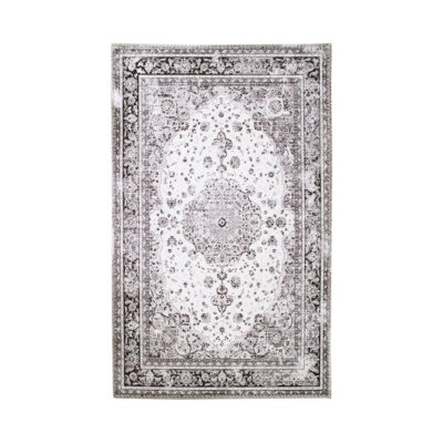 QUVIO Vloerkleed Havana – Zwart/Wit – 160×230 cm
