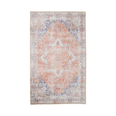 QUVIO Vloerkleed Havana – Oranje/Blauw – 160×230 cm