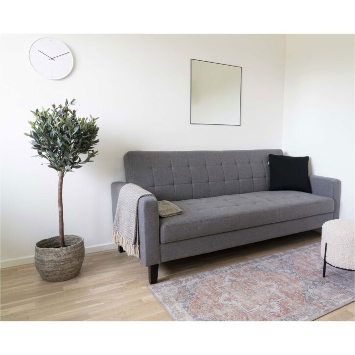 QUVIO Oranje hal vloerkleed – 80×200 cm – Polyester – Oranje/Blauw