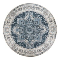 QUVIO Havana Vloerkleed – Blauw – 200 cm Diameter
