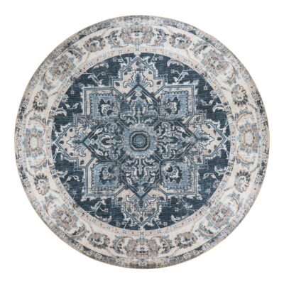 QUVIO Havana Vloerkleed – Blauw – 200 cm Diameter
