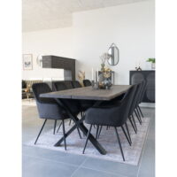 QUVIO Ovale spiegel – Staal en Kunstleer – 35×60 cm – Zwart
