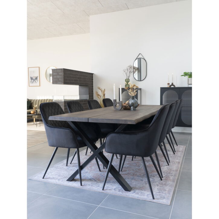 QUVIO Ovale spiegel – Staal en Kunstleer – 35×60 cm – Zwart