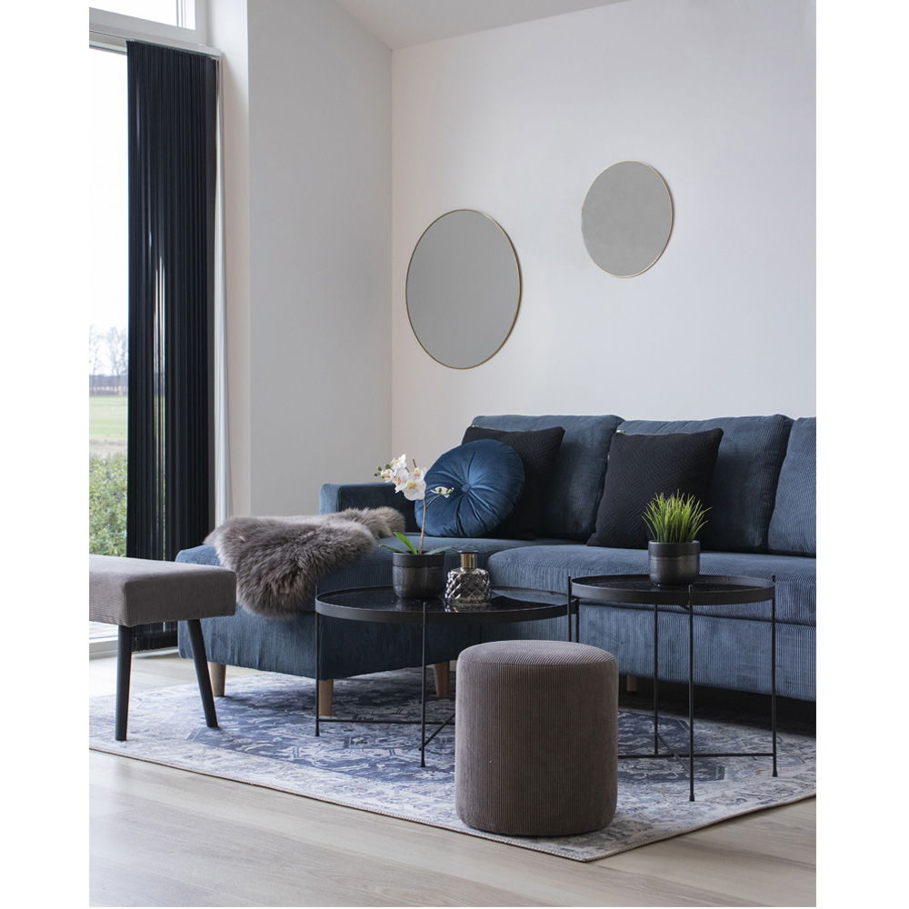QUVIO Spiegel Paris – Stijlvol en Functioneel – Messing Look – 40 cm