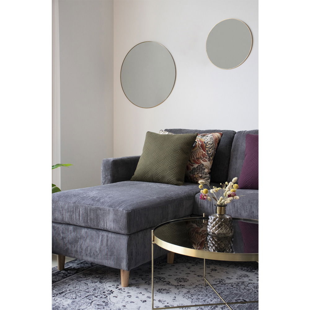 QUVIO Spiegel Paris – Stijlvol en Functioneel – Messing Look – 40 cm