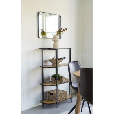 QUVIO Spiegel rechthoek – 50×70 cm – Zwarte rand