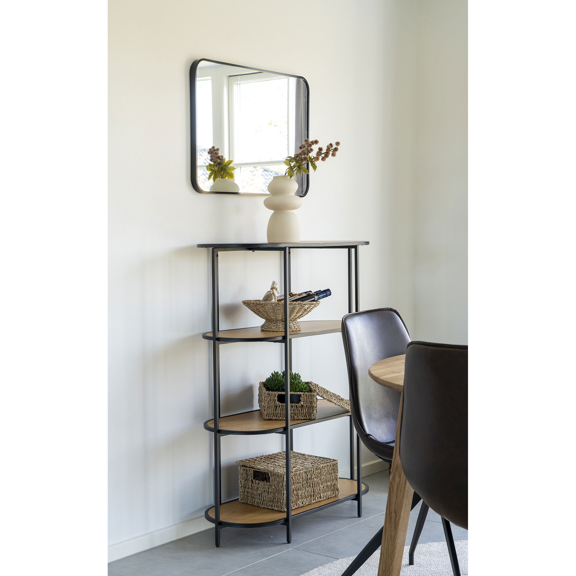 QUVIO Spiegel rechthoek – 50×70 cm – Zwarte rand