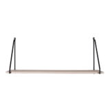 QUVIO Wandplank Parijs – Houten Wandplank – Zwart stalen frame – 65×17 cm
