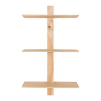 QUVIO Wandplank Brussels – Drie houten planken – Natuurlijk grenenhout