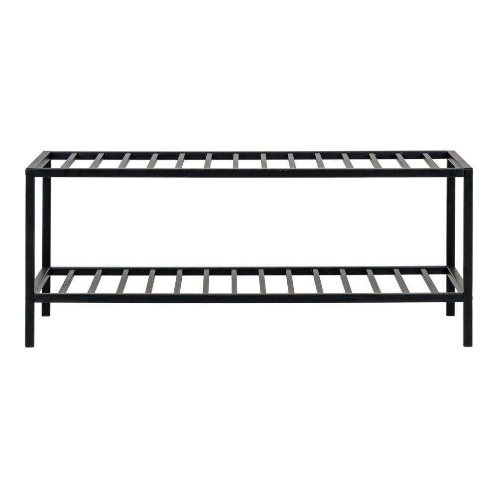 QUVIO Stalen schoenenrek – Staal – Zwart