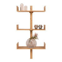 QUVIO Wandplank bamboe- Naturel – 50×102 cm – 3 planken