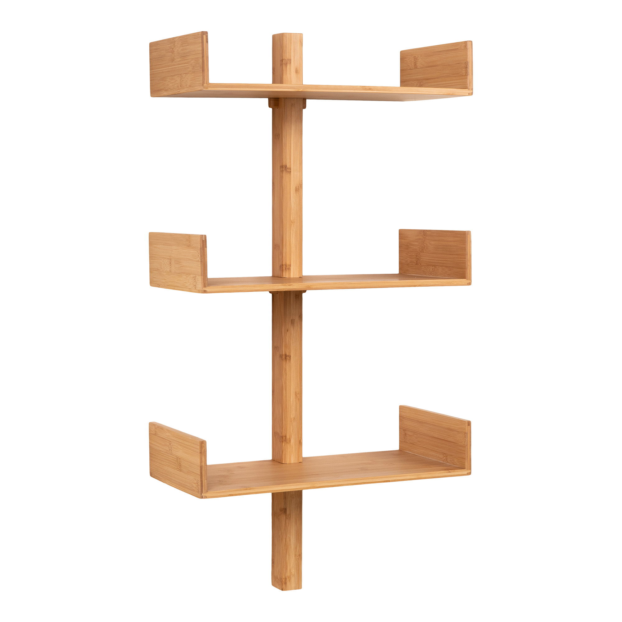 QUVIO Wandplank bamboe- Naturel – 50×102 cm – 3 planken