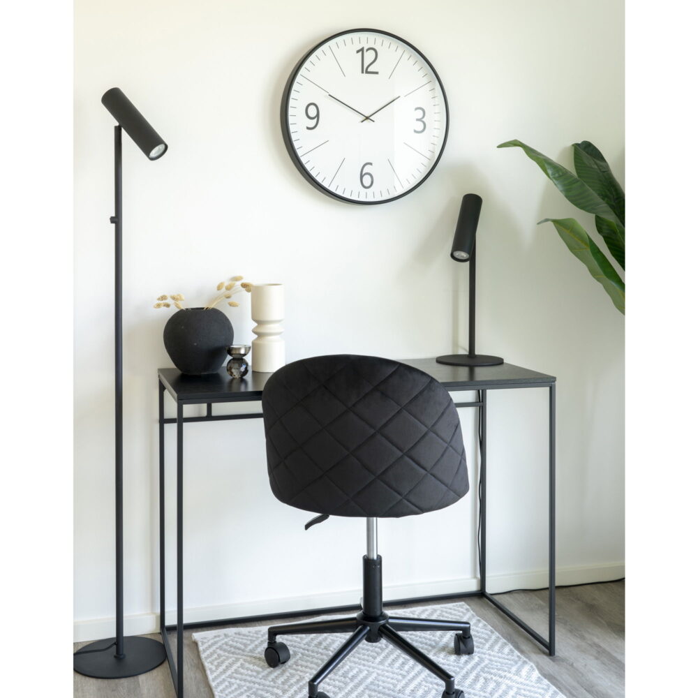 QUVIO Wandklok Lissabon – Stijlvol en Functioneel – Zwart-Wit Design – 51 cm