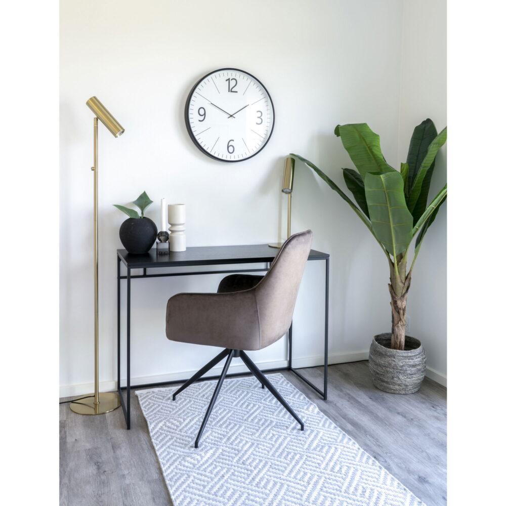 QUVIO Wandklok Lissabon – Stijlvol en Functioneel – Zwart-Wit Design – 51 cm