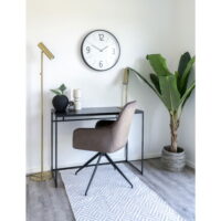 QUVIO Wandklok Lissabon – Stijlvol en Functioneel – Zwart-Wit Design – 51 cm