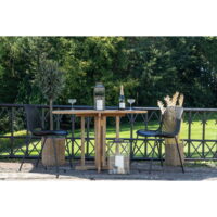 QUVIO Manden met handvaten  – Naturel- Zeegras – Set van 3