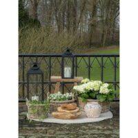 QUVIO Rieten manden Kubu – 30/40/50 cm – Set van 3