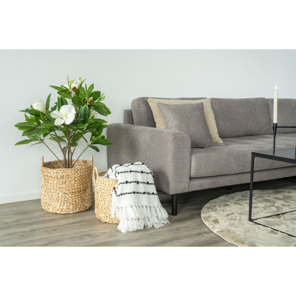 QUVIO Manden Rome – Waterhyacint – Naturel – Set van twee