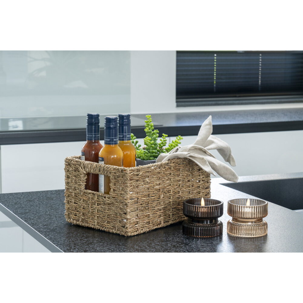 QUVIO Zeegras Mandenset – Natuurlijk – 2 stuks