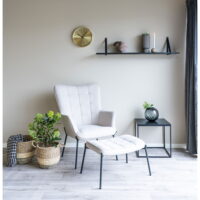 QUVIO Opbergmanden – Zeegras – Naturel/Bruin/Zwart – Ø28/33 cm –  Set van 2