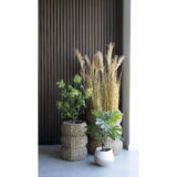 QUVIO Bloempot – Ronde Keramische Pot – Beige en Bruin – 20,5 cm Diameter