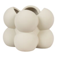 QUVIO Bloempot – Keramisch – Grijs – 9x9x8 cm