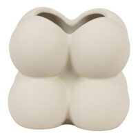 QUVIO Bloempot – Keramisch – Grijs – 9x9x8 cm