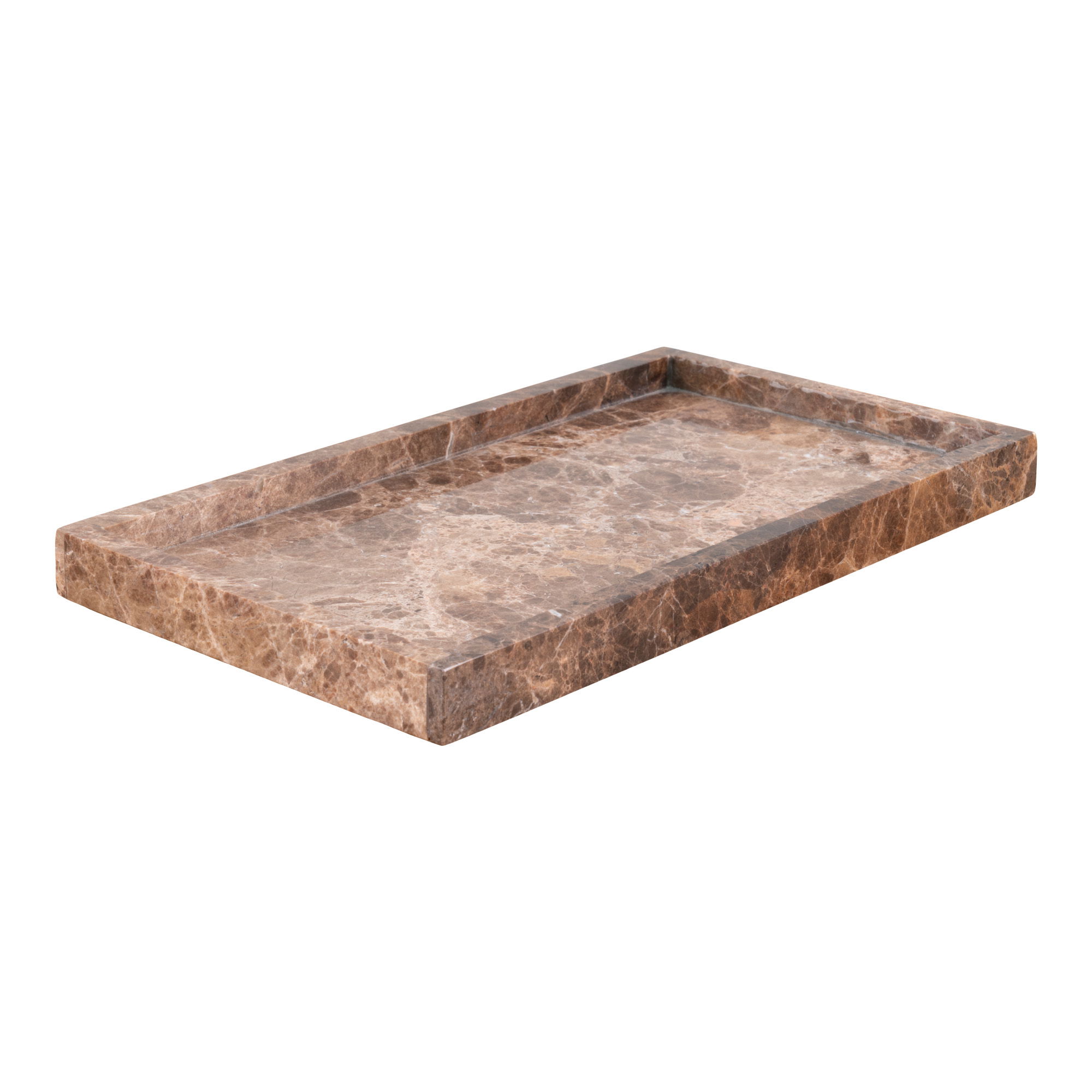 QUVIO Marmeren Dienblad – Bruin – 27×15 cm