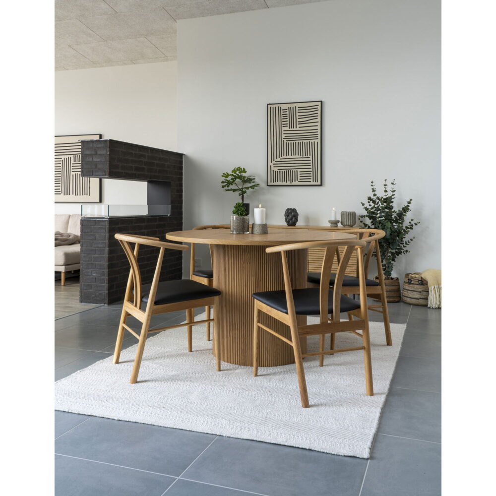 QUVIO Schilderij – Zwart/Beige – 60×90 cm – Hoogwaardig Katoen en MDF