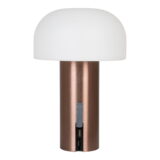 QUVIO LED Lamp – Stijlvol en Duurzaam – Wit/Koper – Oplaadbaar