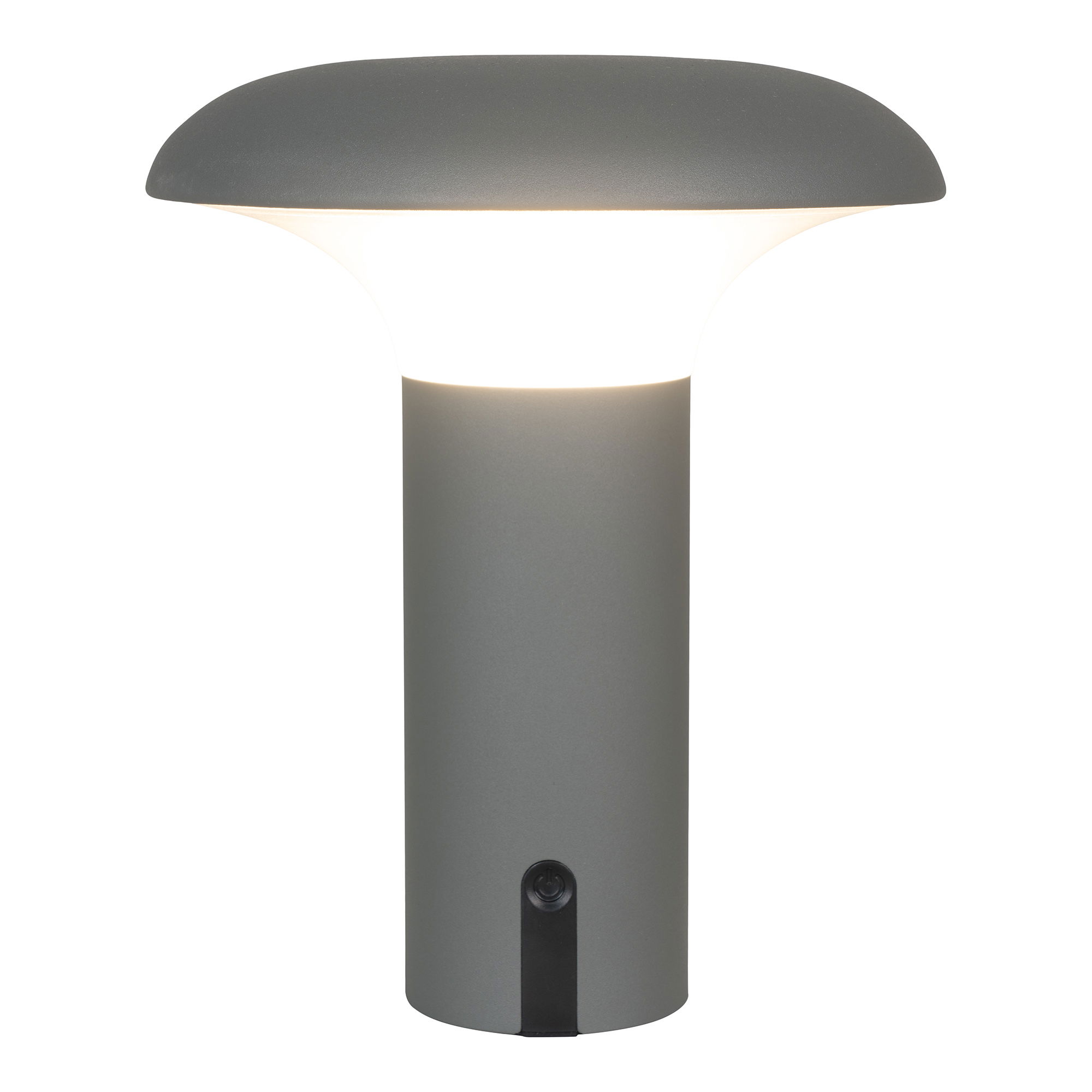 QUVIO LED Lamp – Stijlvol en Functioneel – Grijs – Oplaadbaar – 17x17x21 cm