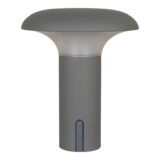 QUVIO LED Lamp – Stijlvol en Functioneel – Grijs – Oplaadbaar – 17x17x21 cm