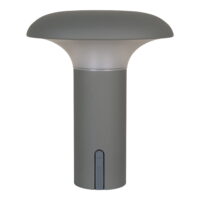 QUVIO LED Lamp – Stijlvol en Functioneel – Grijs – Oplaadbaar – 17x17x21 cm