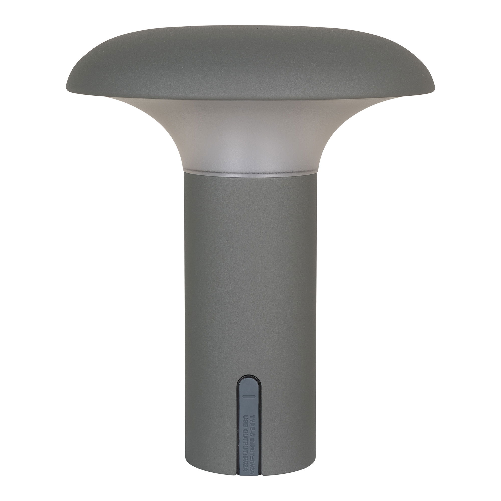 QUVIO LED Lamp – Stijlvol en Functioneel – Grijs – Oplaadbaar – 17x17x21 cm