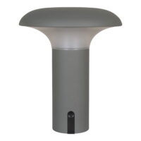 QUVIO LED Lamp – Stijlvol en Functioneel – Grijs – Oplaadbaar – 17x17x21 cm