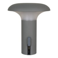 QUVIO LED Lamp – Stijlvol en Functioneel – Grijs – Oplaadbaar – 17x17x21 cm