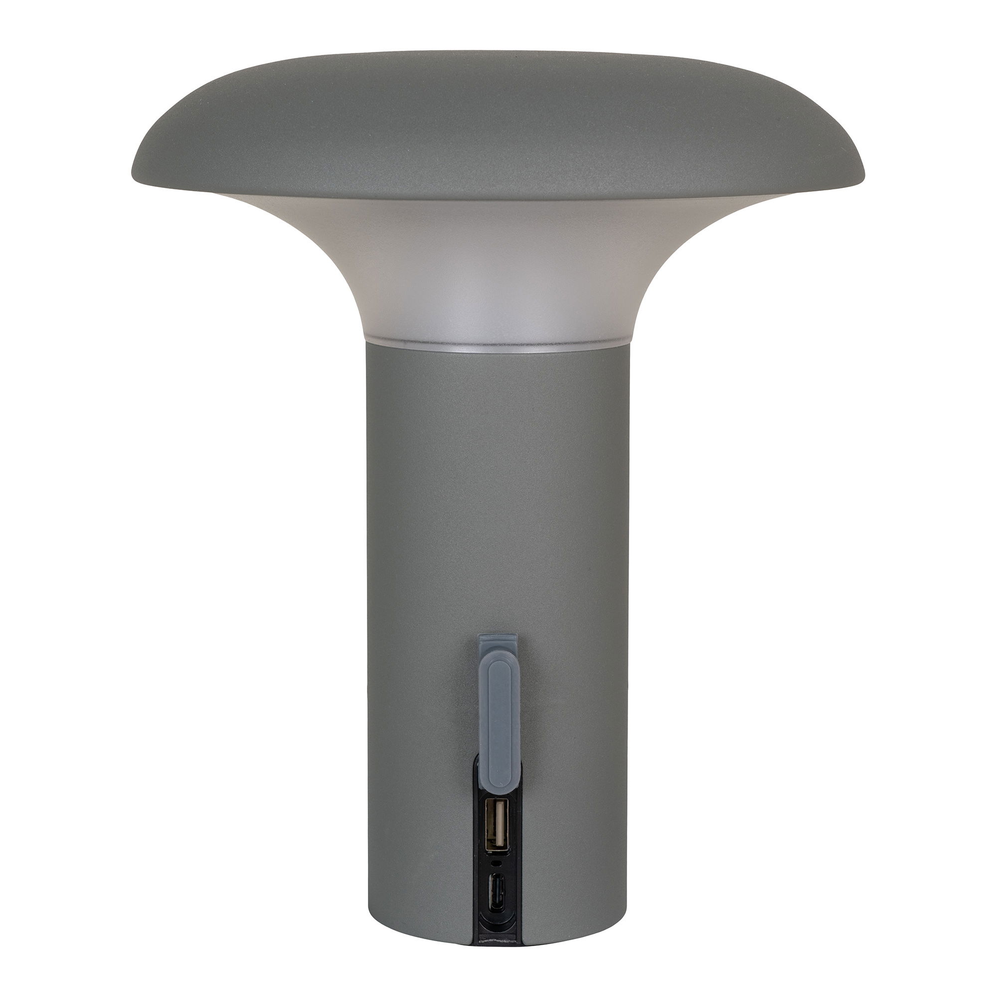 QUVIO LED Lamp – Stijlvol en Functioneel – Grijs – Oplaadbaar – 17x17x21 cm